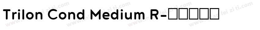 Trilon Cond Medium R字体转换